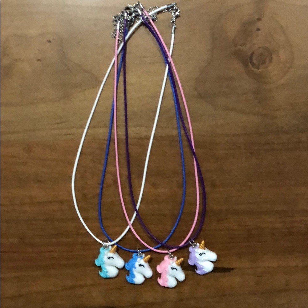 Set of 4 Unicorn 🦄 necklaces